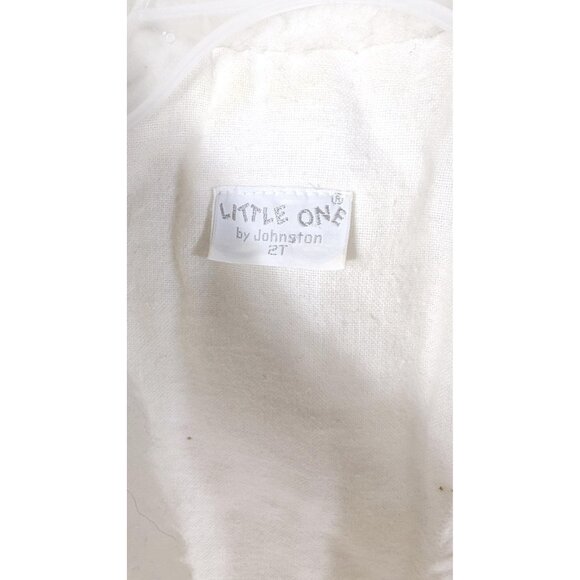 Toddler girls white faux fur button front jacket - Picture 6 of 7